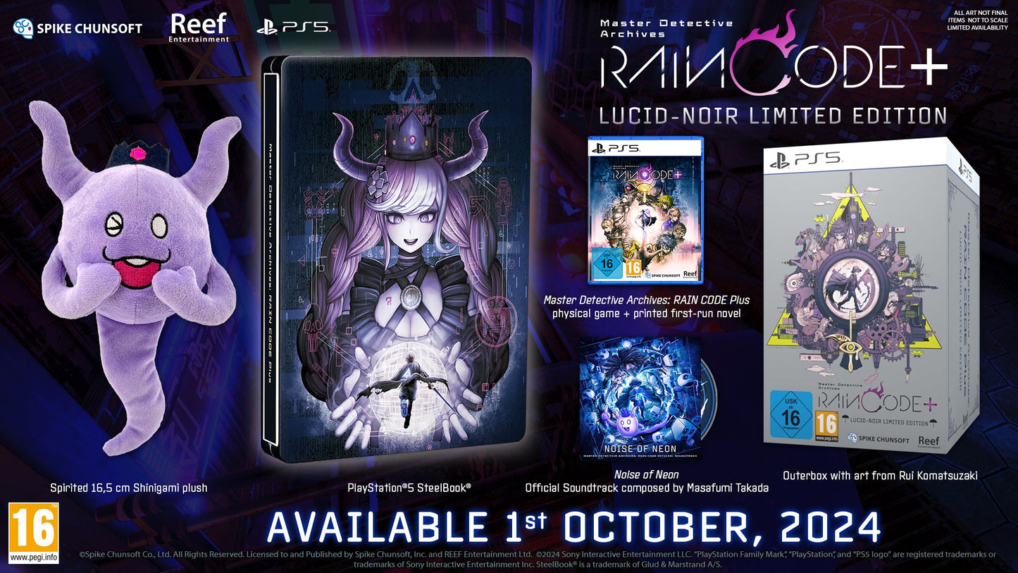 Master Detective Archives: RAIN CODE Plus Lucid-Noir - PS5® - Limited Edition